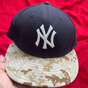 New York Hat Cop Fitted Mens NavyBlue size 71/4
